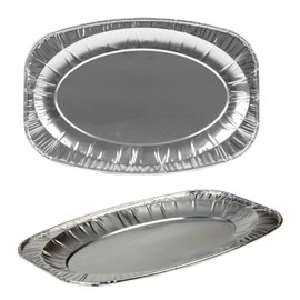 20PK 14" Disposable Oval Foil Platters Serving Trays Catering Party Buffet Food