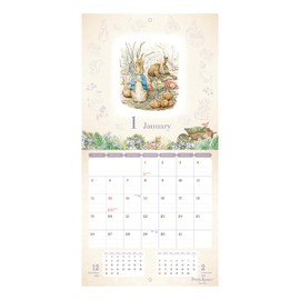 Gakken Staefl 2025 Calendar, Peter Rabbit Wall Hanging, AM15033, Begins January 2025