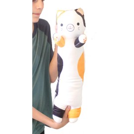 Curious Minds Busy Bags 1 Cat Cute 20" Large Long Skinny Plush Stuffed Animals Body Pillow - Adorable Soft and Cuddly Mini Animal Plushie Plushy - Soft Squishy Animal Stuffie