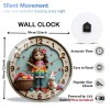 Library Silent Wall Clock 30x30cm Round Glass for Quiet Spacessheet