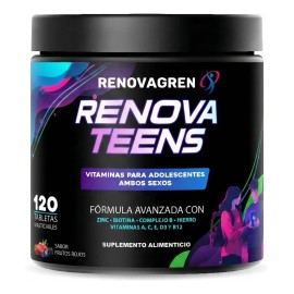 Vitaminas Adolescentes 18años Enfoque Energía Rendimiento Frutos Rojos