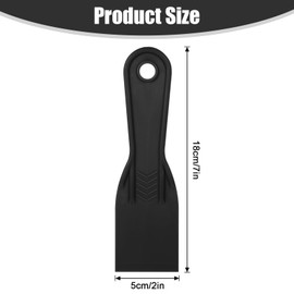 JIYIN 5 PCS Plastic Putty Knife, 2 Inch Flexible Plastic Paint Scraper Tool for Taping Drywall Wall Painting Putty Knife Set Plastic Spreader Spackle Tool for Spackling Patching (Black)