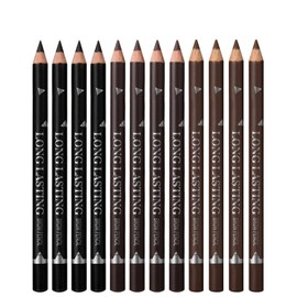 Eyebrow Pencils Set, 12 PCS Eyebrow Eyeliner Pencils Set, Waterproof Brow Pencils, Easy Makeup Eyeliner Pencils, Natural Looking Long-Lasting Eye Brow Pencils, 3 Colors