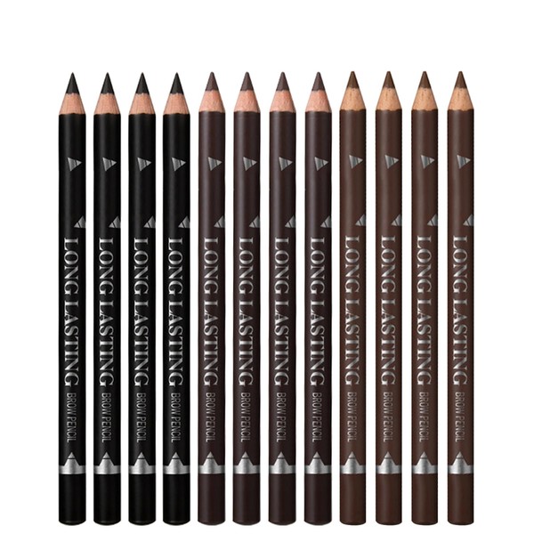 Eyebrow Pencils Set, 12 PCS Eyebrow Eyeliner Pencils Set, Waterproof