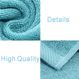 2 Pcs Cotton Bath Towels Set - Soft Skin-Friendly Quick-Drying - for Facial Cleansing (Gray+Gray)
