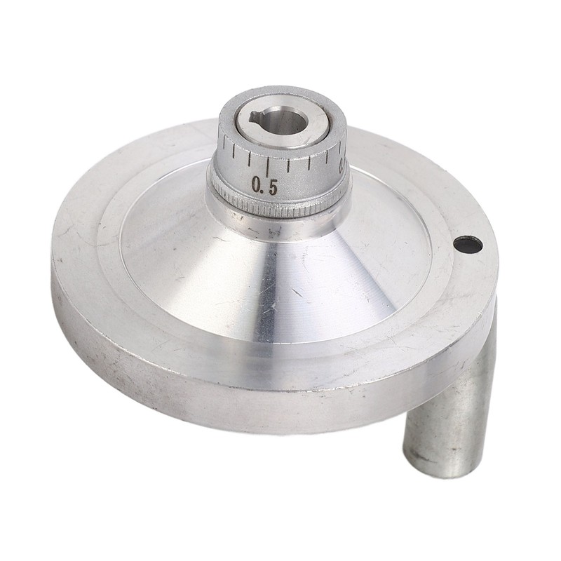 Hand Wheel Crank Handwheel Aluminum Alloy 0‑1mm Scale 80mm Diameter