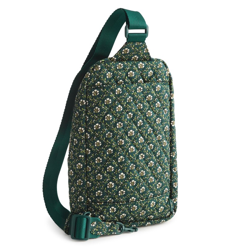 Vera Bradley Women's Premium Cotton Lorman Sling Backpack Bag, Mistletoe