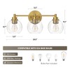 VONLUCE Bathroom Light Fixtures, 3-Light Bathroom Vanity Light with Globe