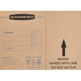 Bankers Box Medium - up to 40" TV/Picture/Mirror - Moving Box 4 Pack, 37 x 4 x 27 in (7711201)