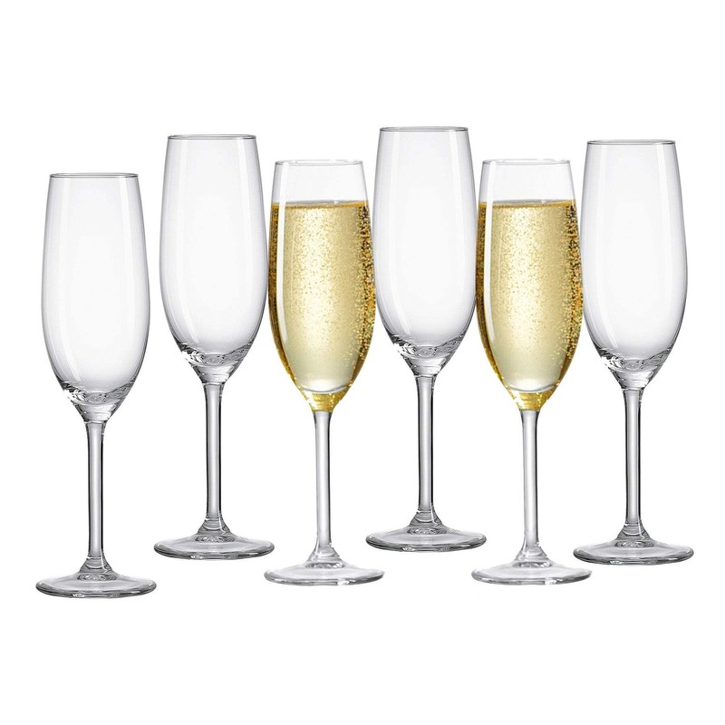 Flirt by R&B Champagne Flute VIO 210 ml, Clear (Pack