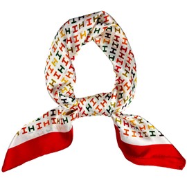 VBYFQR Natural Silk Feel Scarf for Women Lightweight Square Neck Scarf Soft Bandana 25.6x25.6in (S01 uppercase letter)