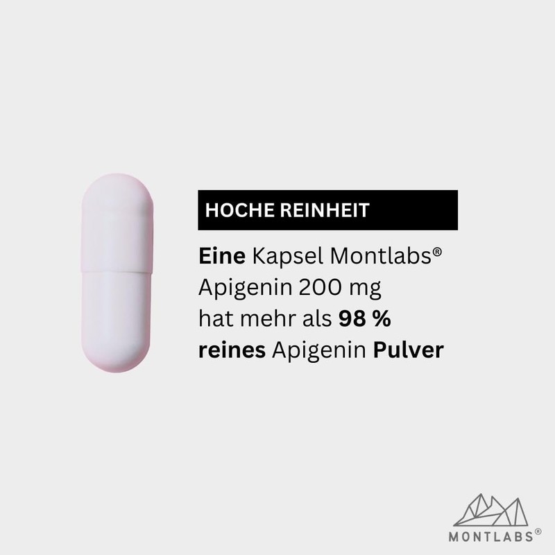 Apigenin 200 mg per capsule, 98% purity, with black pepper