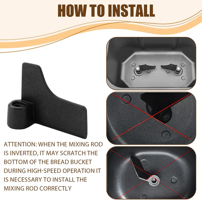 Bread Maker Paddle Compatible with Panasonic Bread Maker Replacement Mixing
