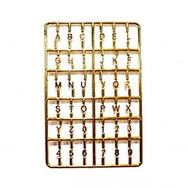 Melody Jane Dolls Houses Dollhouse Gold House Letters and Numbers Set Miniature Front Door Furniture