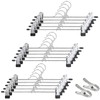 DUOFIRE Pant Hangers 15 Pack Adjustable Width Metal Skirt Hangers