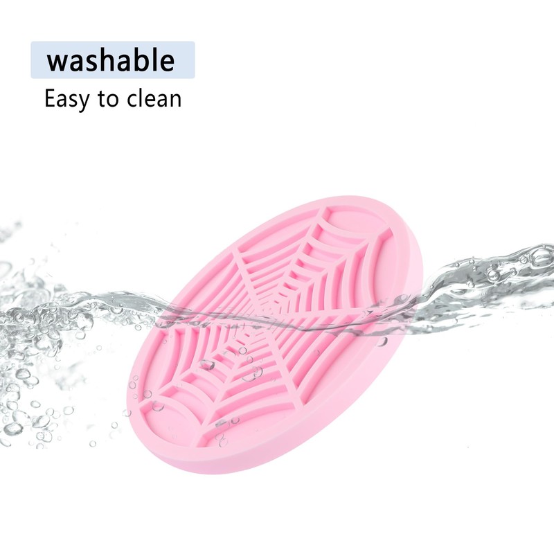 4PCS Silicone Car Coasters,Unique Spider Web Non-Slip Car Cup Holder