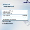 NURTIVE Blue Spirulina Tablets - 250mg per Serving, Phycocyanin Superfood