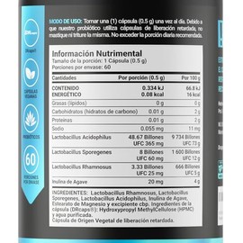 B Life Probióticos 60 Billones UFC | 60 Cápsulas | 3 Cepas De Probióticos | Liberación Retardada | Tecnología Patentada DRcaps | Adicionados Con Inuli