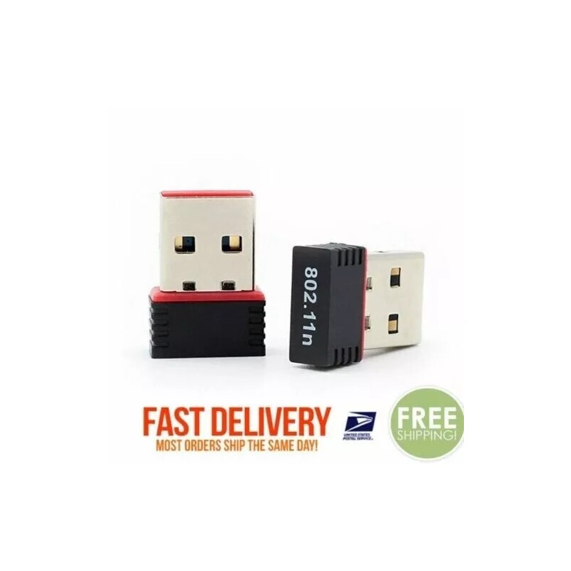 2 x USB WiFi Wireless Adapter Mini Network 300Mbps Windows
