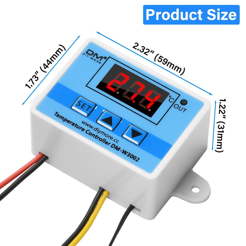 diymore Digital Temperature Controller AC 110V-220V Microcomputer Thermostat Controller Switching