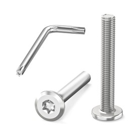 Dayalo M6 Screws, M6 x 40 mm Flat Head Screw, Torx Screws, Stainless Steel A2 V2A, Machine Screws with Torx Key, Fully Threaded, Pack of 20