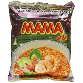 Mama Instant Ramen Noodle, Tom Yum Shrimp Flavor Pack Of 10
