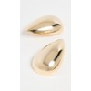 By Adina Eden Women's Solid Chunky Teardrop Hoop Earrings, Gold,