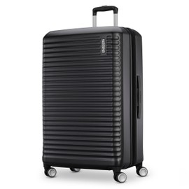 American Tourister Stratum 3.0 Large 28-Inch Spinner, Airline Approved, Durable Hardside Luggage, Expands 1.5", RightHeight™ Adjustable Handle, Black