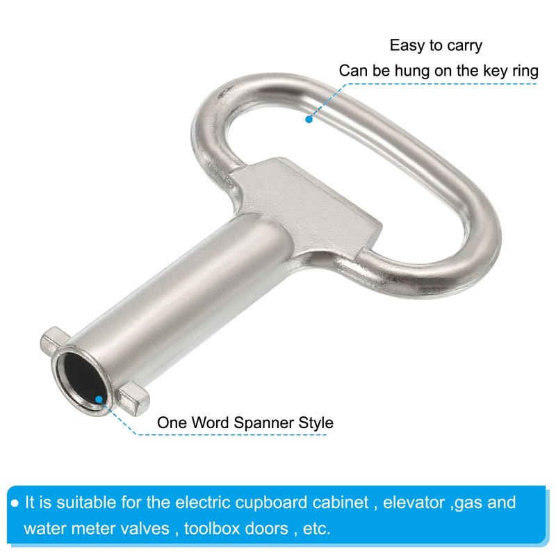 PATIKIL 13.5x6mm Socket Spanner Key, 3 Pack Electrical Cabinet Gas