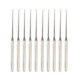 Rannb Diamond Burr Bits Carving Bits 0.05" Needle Dia 1/8" Shank Dia Grinding Burr for Stone, Glass, Ceramic -10pcs