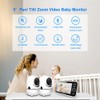HelloBaby 5’’ Baby Monitor with 26-Hour Battery, 2 Cameras Pan-Tilt-Zoom,