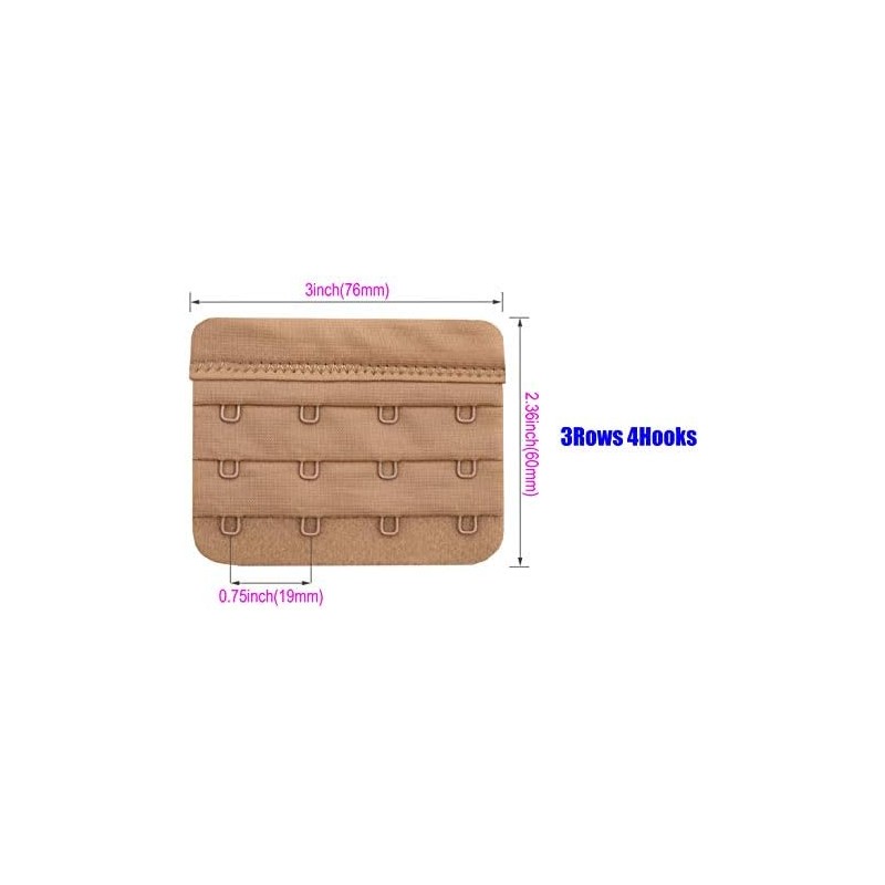Tamlien Bra Extender 2 Hook/3 Hook/4 Hook/5 Hook, Soft and