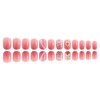 24 Pcs Nail Tips, 3D Butterfly Decoration, Churunto Pink Yukidaruma