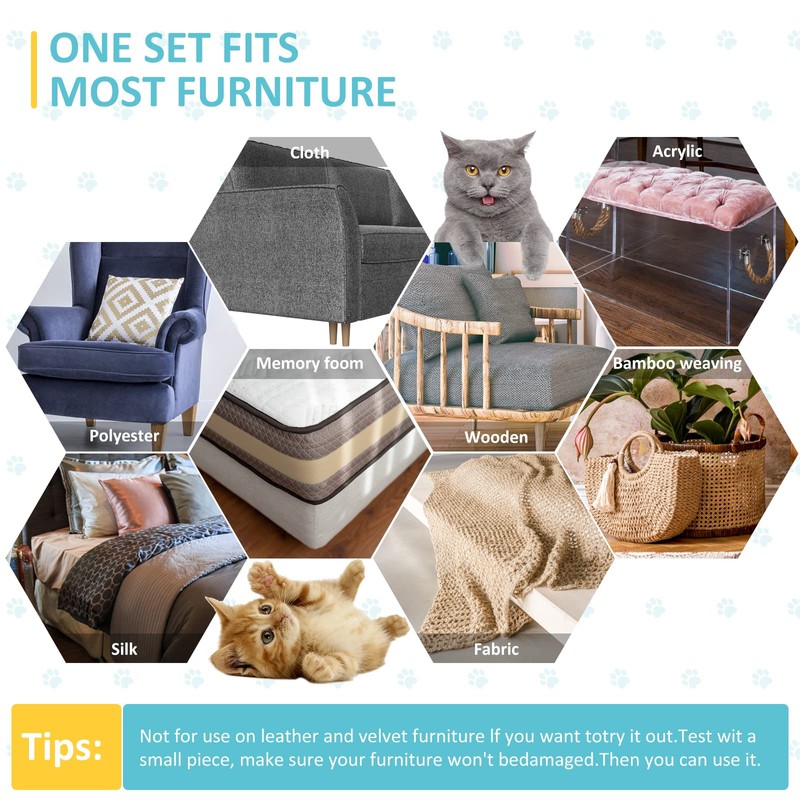 HappyFreeSX Anti Cat Scratch Furniture Protector from Cats, 11 PCS