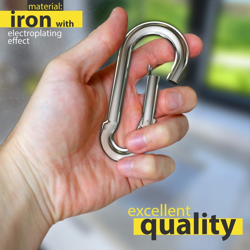 dimok Heavy Duty Carabiner Clips Stainless Galvanized Carbon Steel Spring