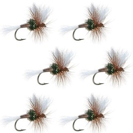 The Fly Fishing Place H & L Variant Classic Trout Dry Fly Fishing Flies - Set of 6 Flies Size 16