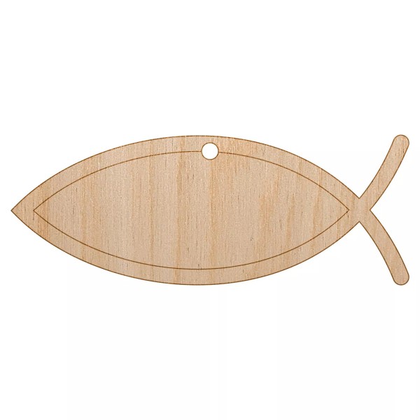 Sniggle Sloth Ichthys Fish Christian Unfinished Craft Wood Holiday Christmas