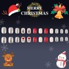 Christmas Press on Nails Short Square MABKJLF Winter Fake Nails