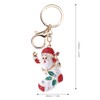 2Pcs Santa Keychain Pendant Cute Stylish Fahionable Decorative Hanging OrnamentsRed