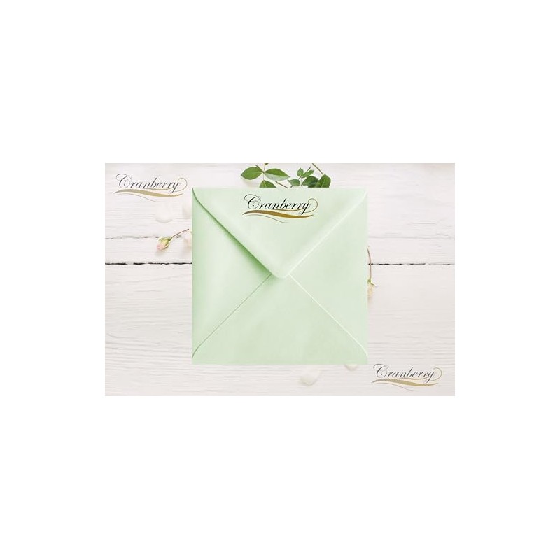 6" x 6" Green Envelopes x 25 Pack. 100gsm Weight.