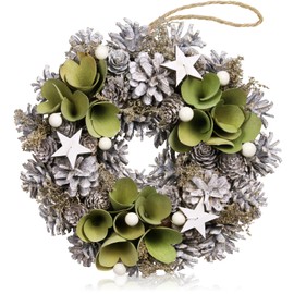 Morikuru (Rinate) Scandinavian Style Wreath, Diameter 25cm, Wall Hanging, Natural Wreath, Christmas Wreath, Decoration, Green SG Wonder zone SG09-02 Green