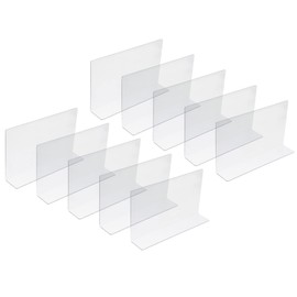 STOBAZA Shelf Divider Boards, I-Shaped Product Divider Boards, 10 Pieces, 2.4 inches (6 cm), Transparent Product, Shelf, Tabletop, Display, Display, Supermarket, Restaurants, Convenience Stores, Storage, Organization, Divider Board