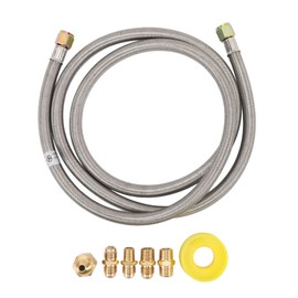 6ft RV Gas Line Hose Extension with Quick Connect Fittings, Stainless Steel Tank Hose for Trailer Van, Suitable for Fire Pits, Gas Grills, Heaters, Stove