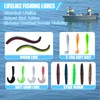 Goture Fishing Lures Kit,164pcs Bass Fishing Kit Including Soft Plastic