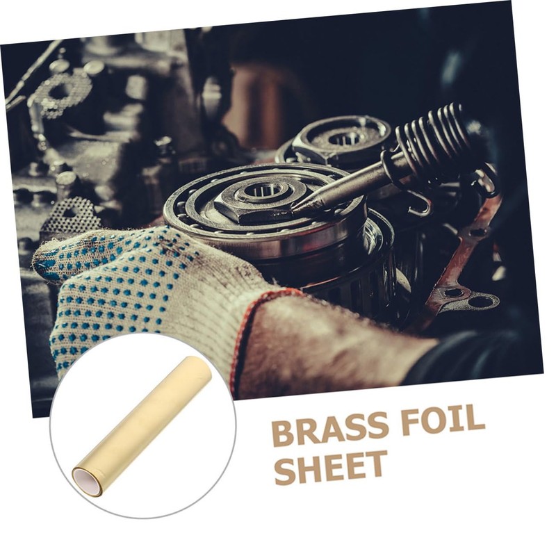Ciieeo 1 Roll High Hardness Brass Foil Sheet Thick Wide