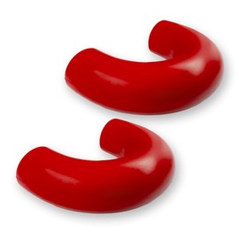 RECON - Fits 17-23 Super Duty F250 F350 F450 F550 F650 Tow Hook Covers 2-Piece Set of 100% Silicone Rubber Covers Heavy Duty Rugged Durability Unique Style Protection (RED)