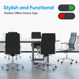 VILLCASE 10pcs Privacy Sign Vacant Occupied Sign, Blank Sliding Door Indicator, Open Closed Slide Door Signs That Tells Room Available or not for Home Office Restroom Conference