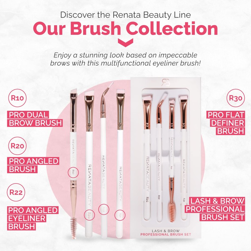Renata Beauty Eyebrow Brush Set 4 Pieces - Eyebrow Brush