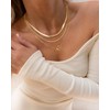 CHESKY Gold Layered Herringbone Necklaces for Women, Trendy 14K Gold