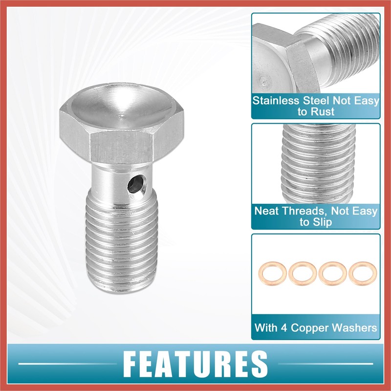 ACROPIX Banjo Bolt Brake Fitting Adapter Kit 3 an 3/8"x24